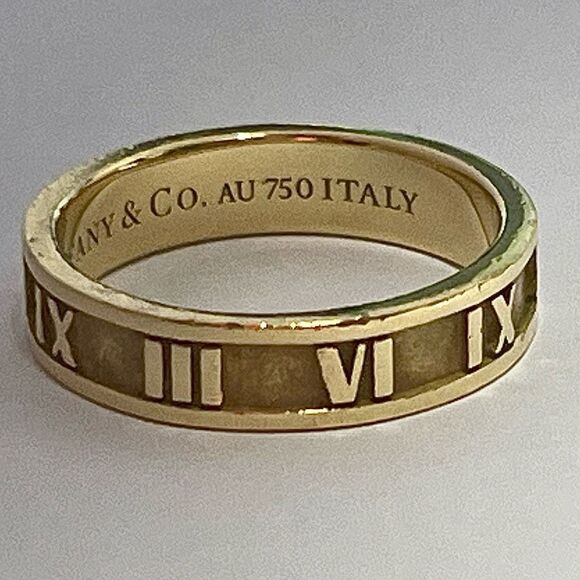 Retired Tiffany & Co. Atlas  Band - 18k Yellow Gold - sz 5.5 - Picture 5 of 16